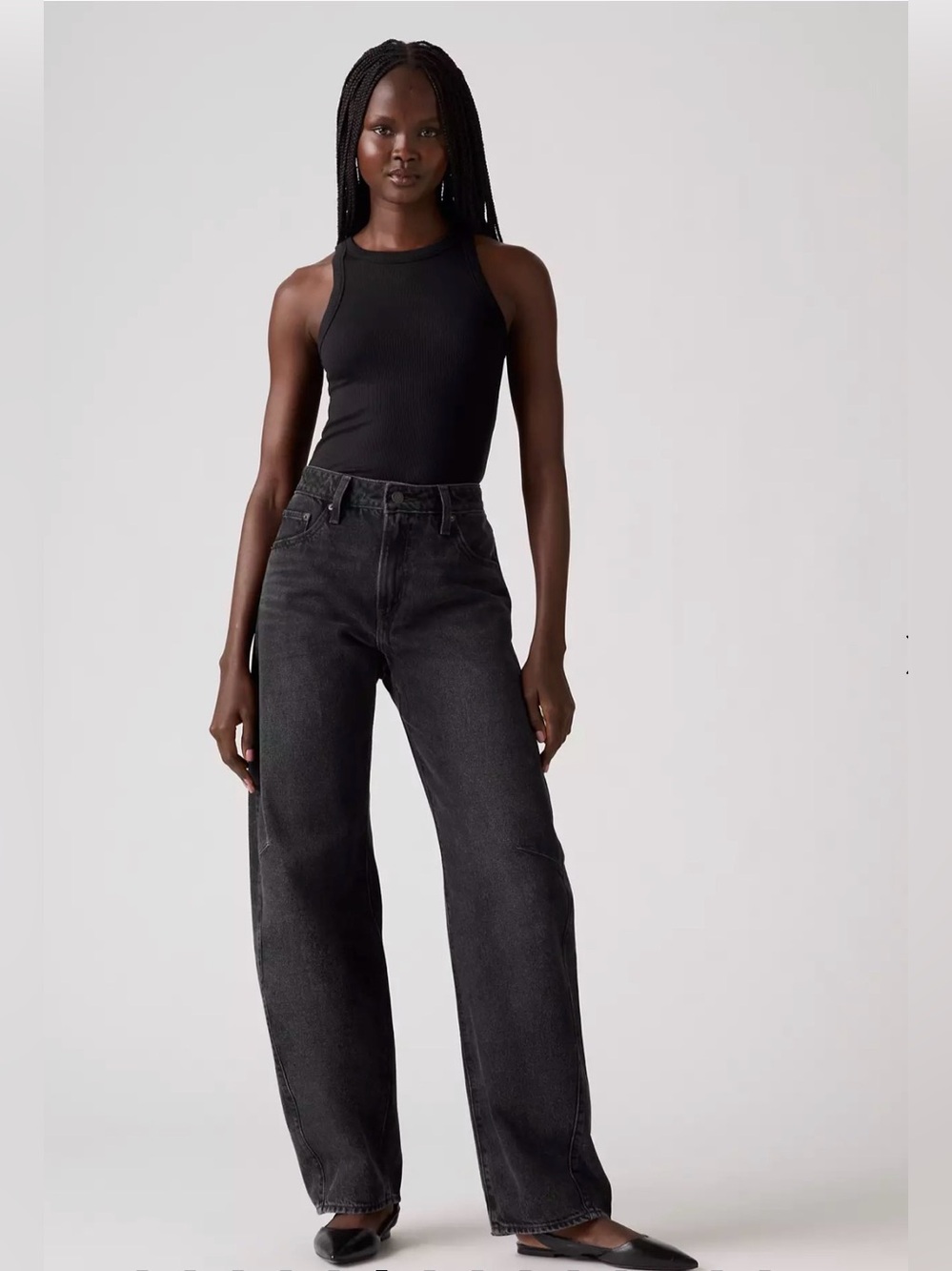 Levi’s Baggy Dad Barrel Jeans in Rebel Edge Black